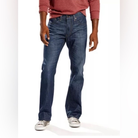 Men's Levi's® 559™ Stretch Relaxed Straight Fit Jeans Size 32W x 34L (NWT) Blue - Picture 4 of 10